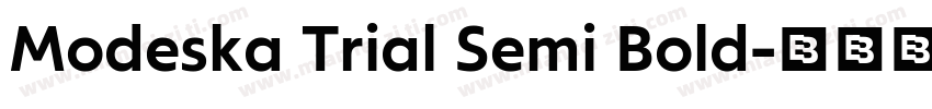 Modeska Trial Semi Bold字体转换